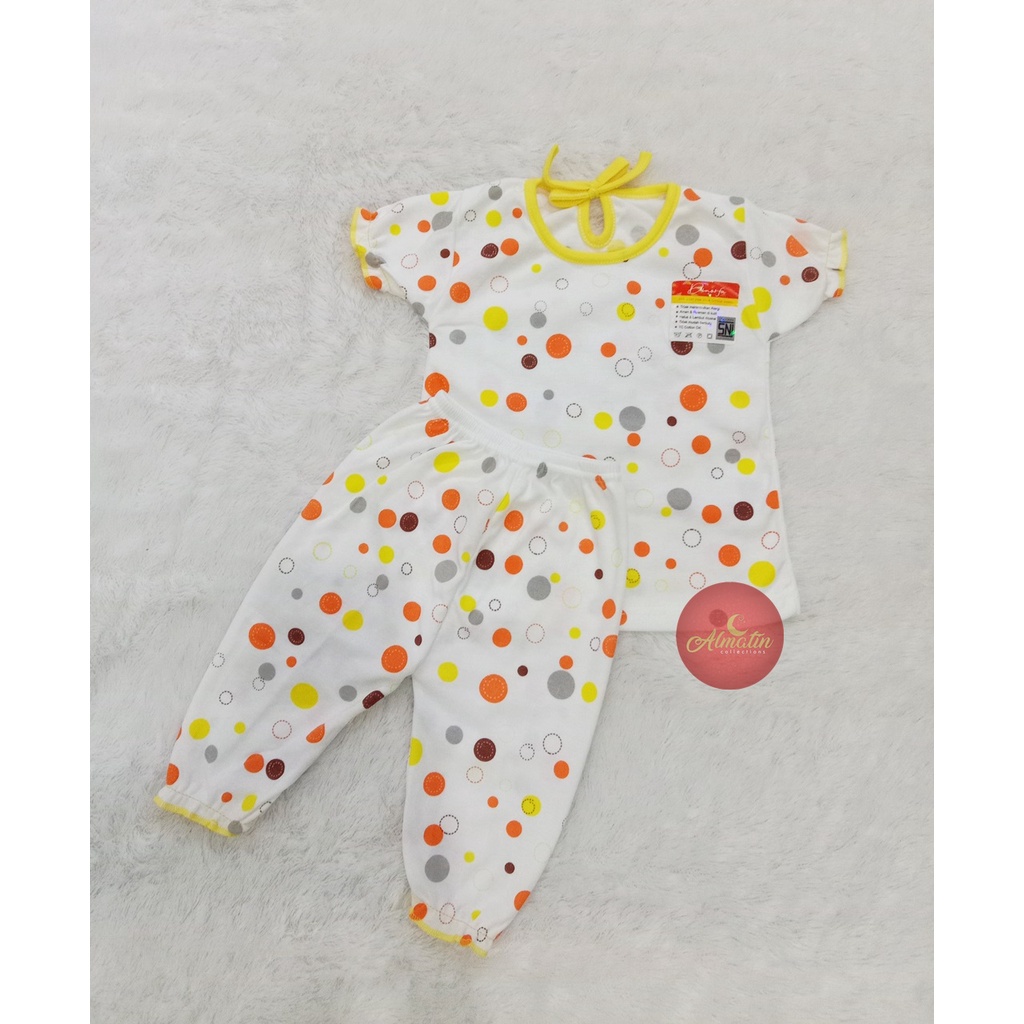 Setelan Baju Anak / Setelan Baju Bayi Polkadot / Baju Panjang Bayi Newborn