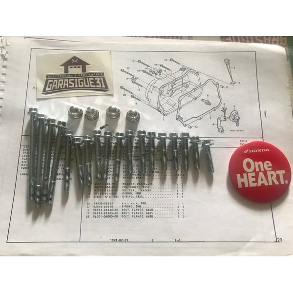 Baut baud blok mesin blok kopling honda astrea grand legenda prima star astrea 800 asdap c70 c700