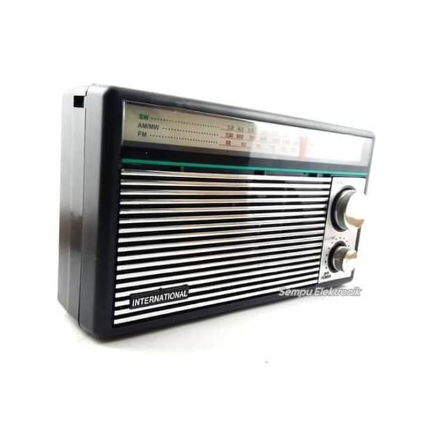 Radio international F-1211 model jadul FM AM portable radio