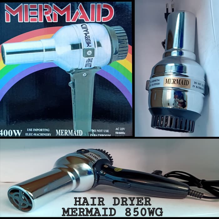 HAIR DRYER MERMAID 850WG RAINBOW 400 WATT