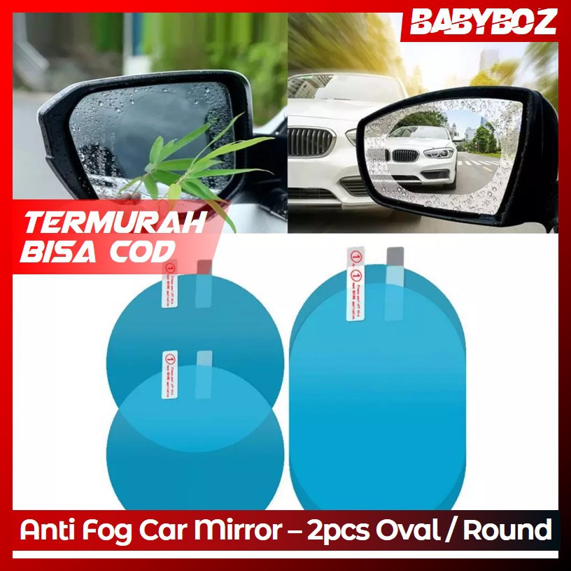 BABYBOZ - NewBee Sticker Oval Kaca Spion Rainproof Waterproof 2 PCS ANTI EMBUN FOG MIRROR