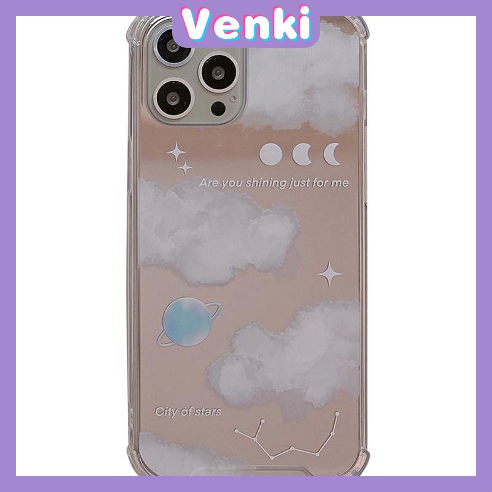 iPhone Case Acrylic HD Mirror Airbag Shockproof Protection Camera Cloud Moon Planet Starry Sky Compatible For iPhone 11 iPhone 13 Pro Max iPhone 12 Pro Max iPhone 7 Plus iPhone xr