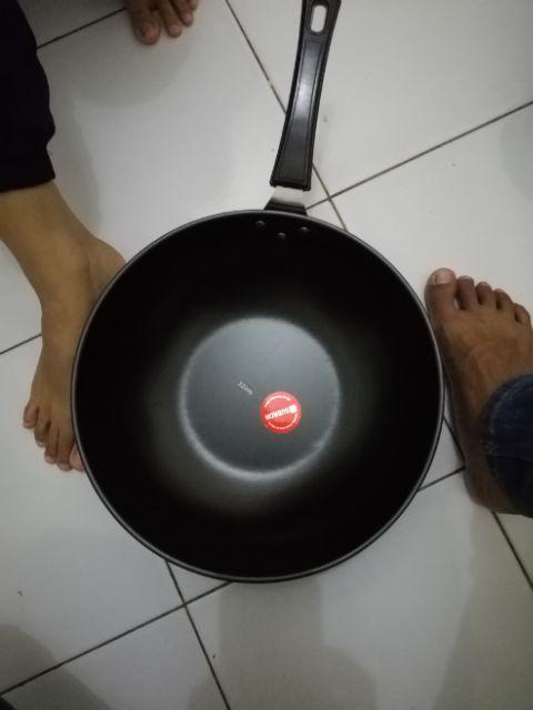 Penggorengan 32cm Wajan Frypan Teflon Stainless Steel Kuali Anti Lengket