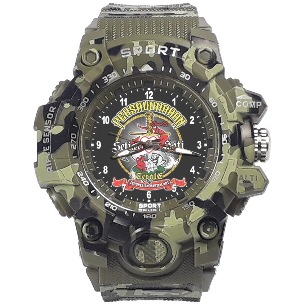 {Istimewa} Jam Tangan PERSAUDARAAN SETIA HATI TERATE - SH 15 Hijau Army Water Resistant
