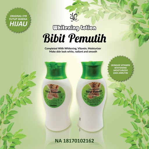 ✿ELYSABETHME✿ Syb body lotion melembabkan dan memutihkan tutup hijau bibit hand body pemutih