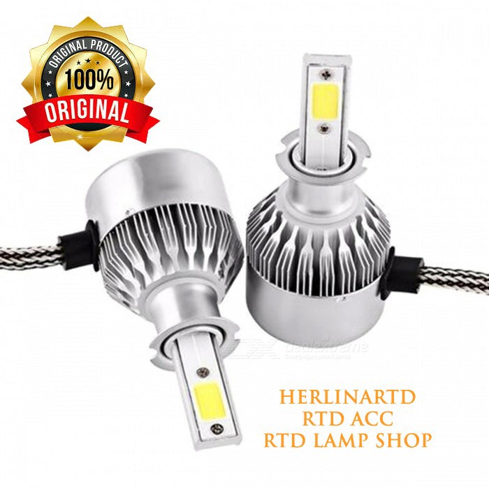 Lampu Led Mobil H7 Fog Lamp Mobil C6 H7 2 Pcs Sepasang Original