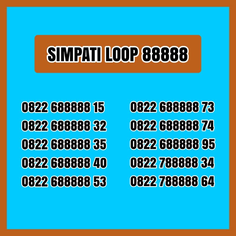 Obral Nomor cantik simpati Panca 88888