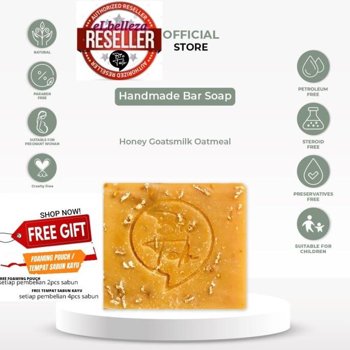 [COD] Biotalk Soapbar Honey Goatsmilk Oatmeal Soap kulit kering eczema SPECIAL Kode 1408
