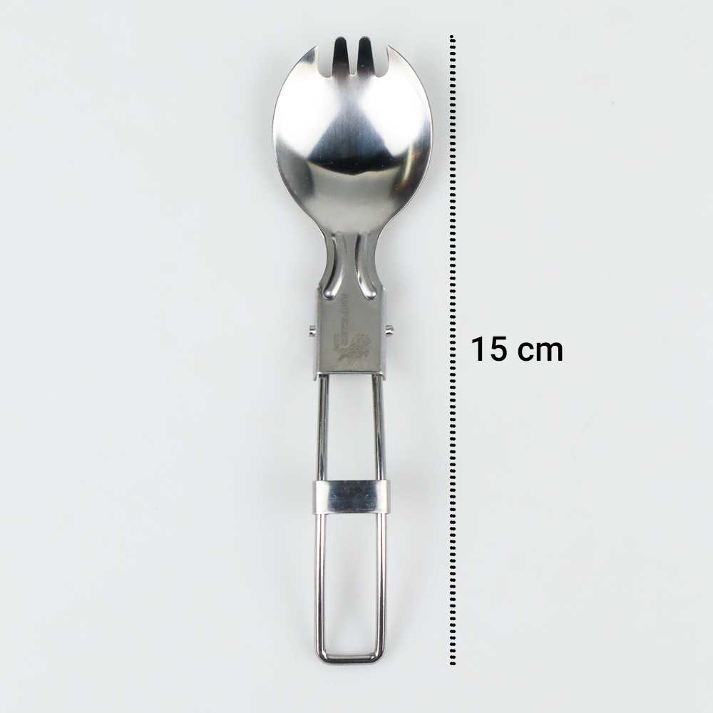 TD-AD1 KNIFEZER Foldable Spoon Fork Sendok Garpu Lipat Stainless Steel-SVGF2