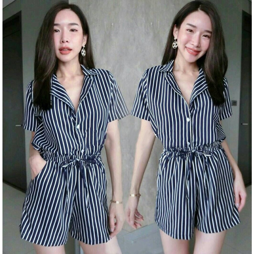 [GLFK] Jumpsuit Wanita Korea / Jumpsuit / Jumpsuit Pendek / Jumpsuit Salur