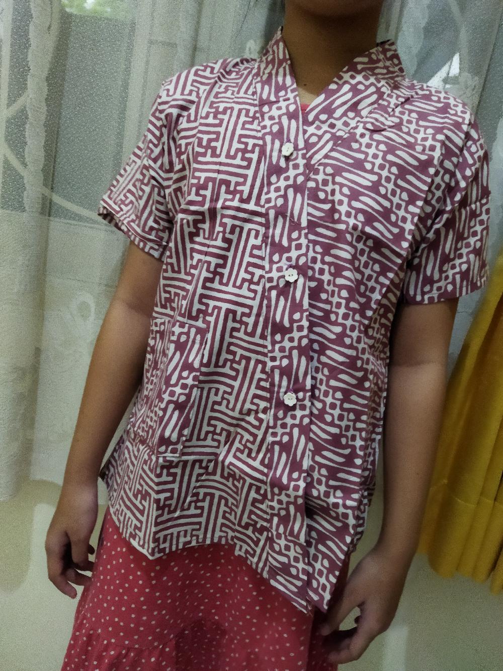 Top Batik Kimono Rosegold Atasan Batik Anak Pink Soft Blus Batik Anak Perempuan Cantik Lucu Dan Adem