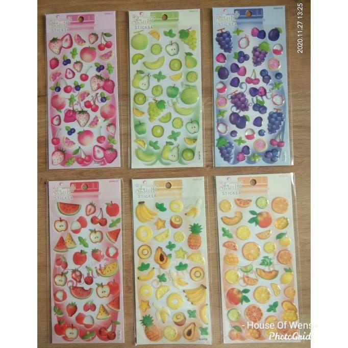 

STICKER FRUITS - STIKER BUAH - STICKER TIMBUL PVC