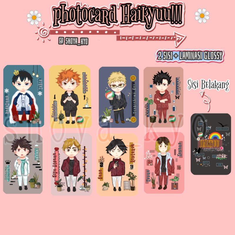 Photocard Haikyuu Fanart Anime Chibi Ver