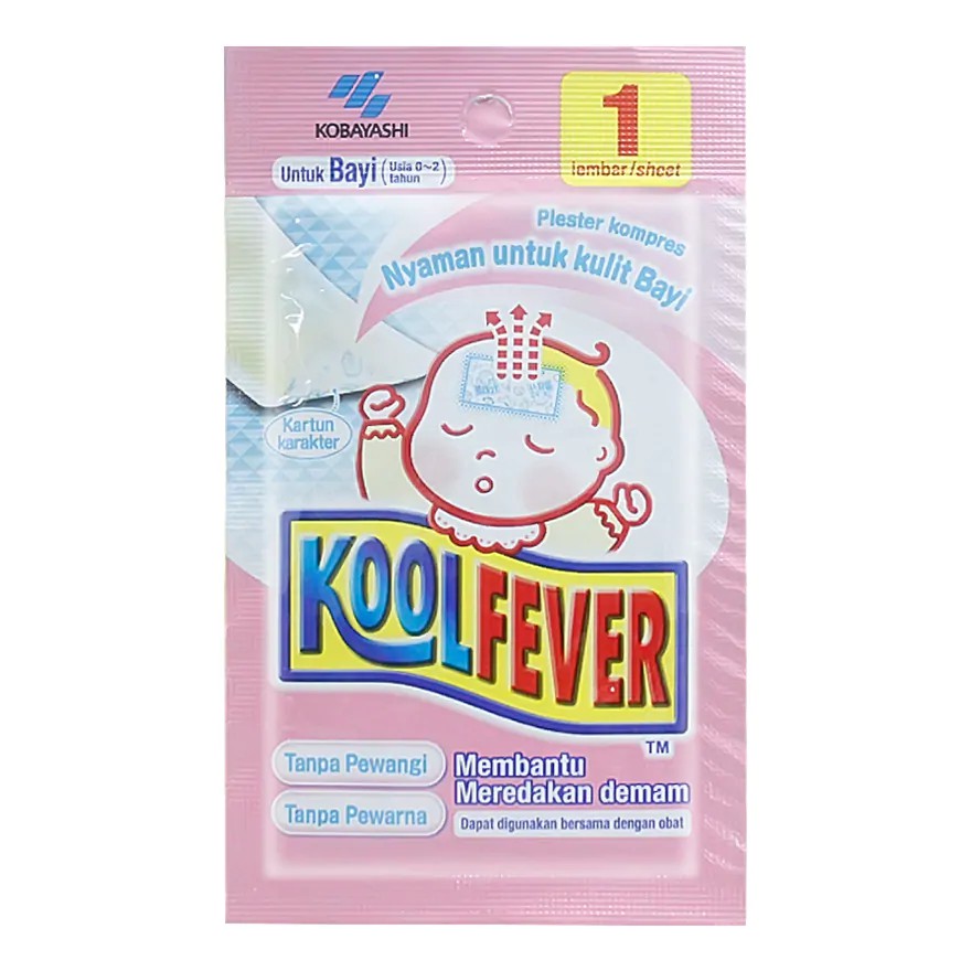 Kool Fever Baby 1 Lembar - KoolFever Plester Kompres Pereda Demam Bayi