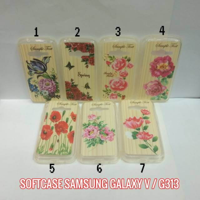 Samsung Galaxy V / G313 Case Siliokon Soft case motif Bunga