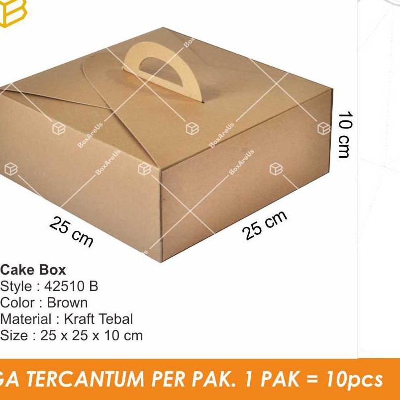 

SEGERA BELI ✵ 42510 BROWN (10pcs) - Dus Kue, Cake Box, Box