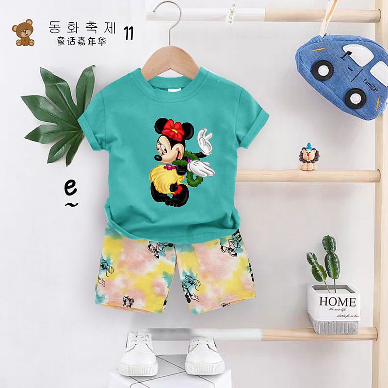 DKPS Baju Anak Kecil Karakter Minnie Mouse Usia Umur 1 2 3 4 5 6 7 8 Tahun Baju Anak Perempuan Karak