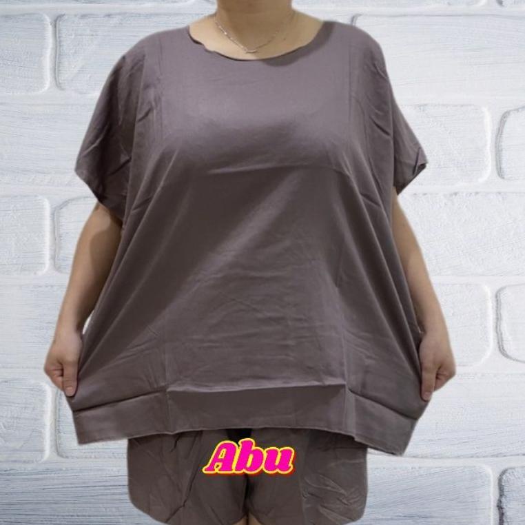 Baju setelan wanita jumbo big size xxxxl polos | FEF.21Jl22ᵂ