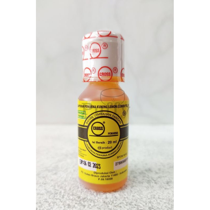 

Pewarna makanan Cross warna Lemon Yellow 20ml