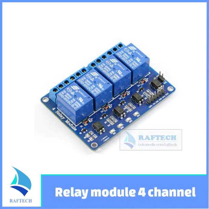 Relay module 4 channel - 5V - 10A