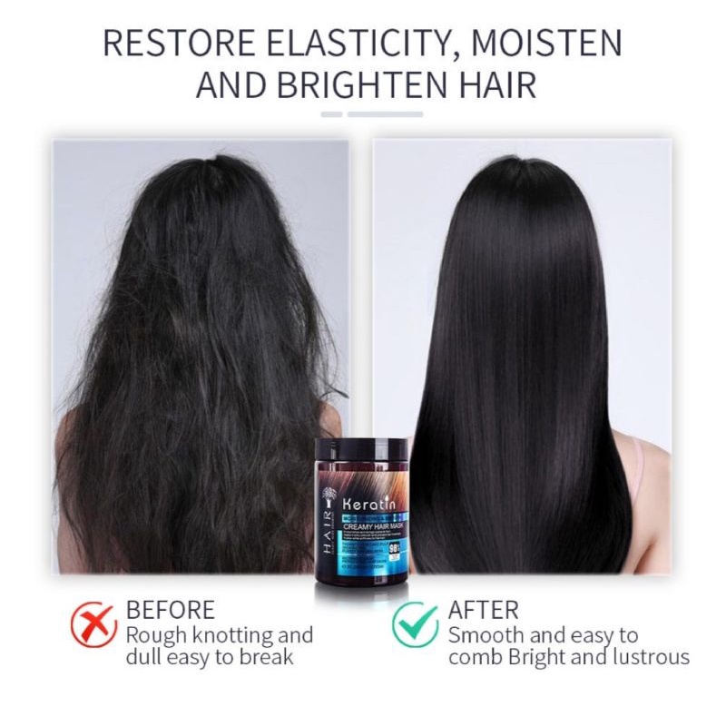 PROFESIONAL SALON/MASKER RAMBUT KERATIN/AMPUH ATASI RONTOK KETOMBE/ HALAL BPOM/TREATMENT/ lae sa luay-1