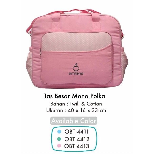 Omiland Tas Bayi Besar Mono Polka OBT4411/ Diaper Bag Besar Bayi/ Tas perlengkapan bayi