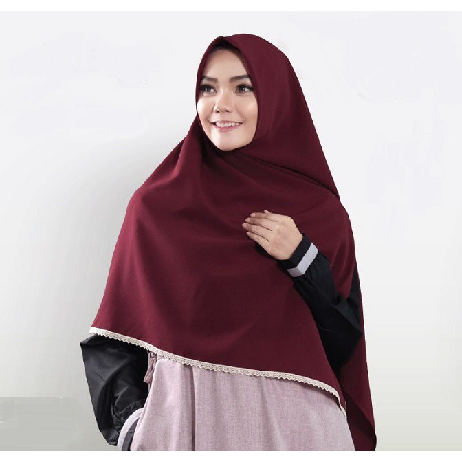 Jilbab Hijab Khimar Instan Raine Renda Jumbo Syari Bahan Diamond Premium 150x150-1