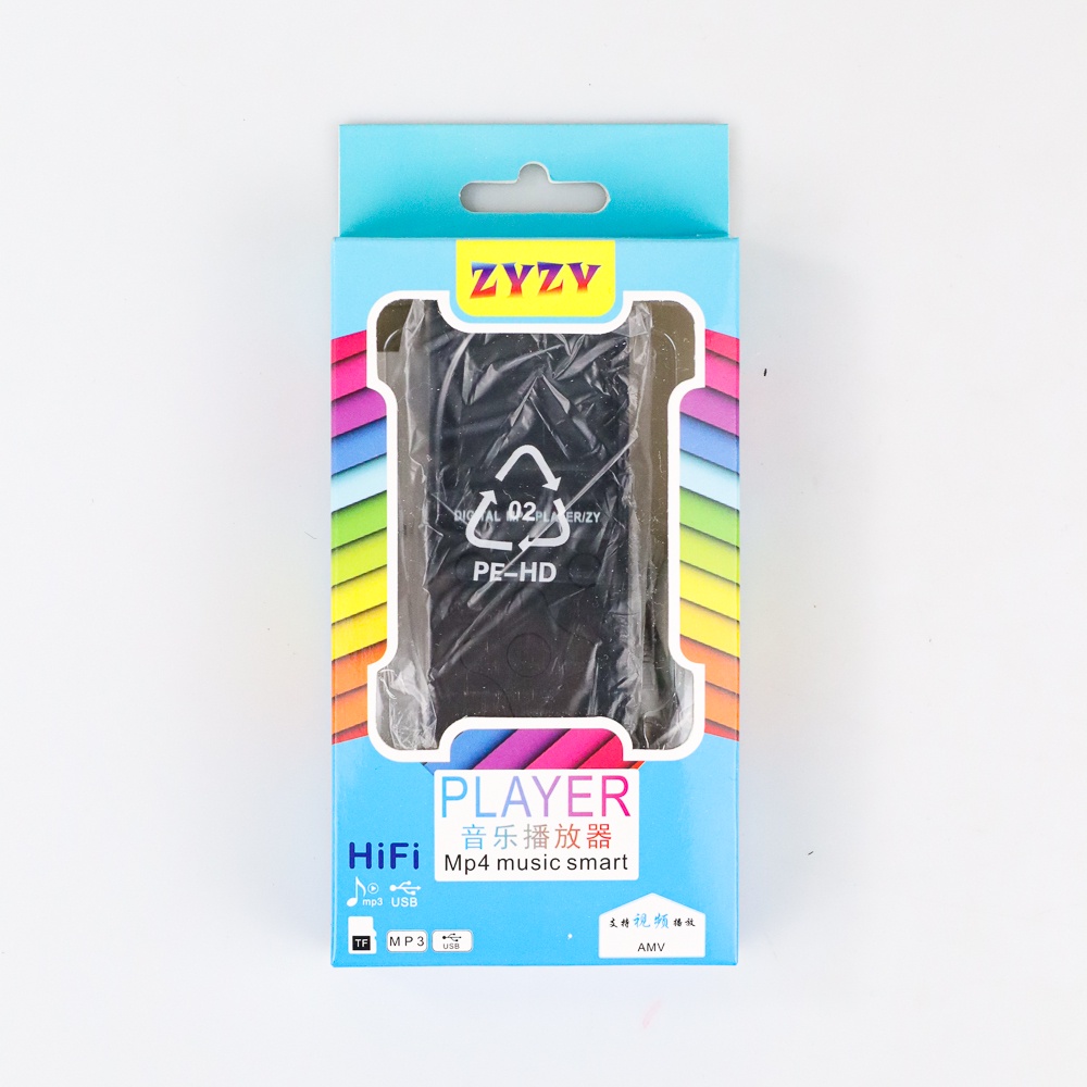 ZYZY MP4 Player Mini Mp3 Portable Music Player TF Card Slot - T1 - Black