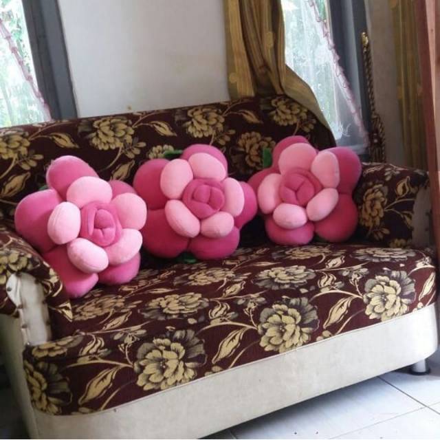 Bantal sofa motif bunga ukuran 40x40 harga per 1pcs bantal 