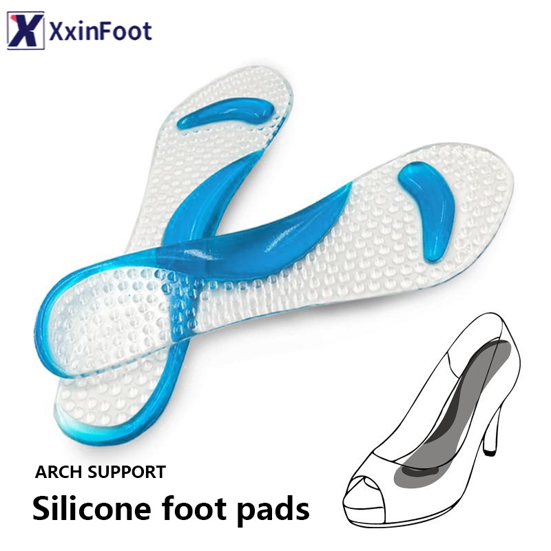 Silicone Gel Pijat Sepatu Sol Wanita Sepatu Hak Tinggi Bantalan Kaki Bantal Dukungan Lengkungan