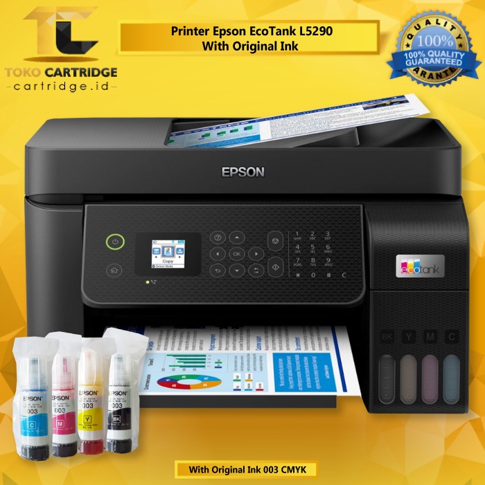 Printer Epson EcoTank L5290 WiFi Print Scan Copy Fax Pengganti L5190