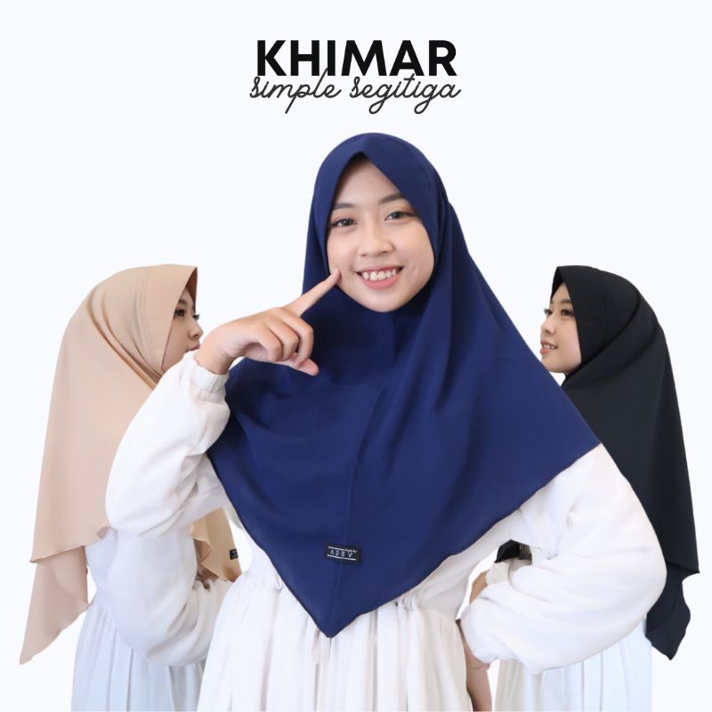 Jilbab Khimar Hijab Syari Kerudung Bergo segitiga | Khimar Bergo soft pad antem jumbo syari instan o