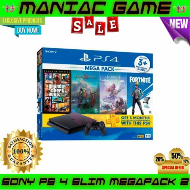 SONY PS 4 SLIM 1 TB BUNDLE MEGAPACK 2