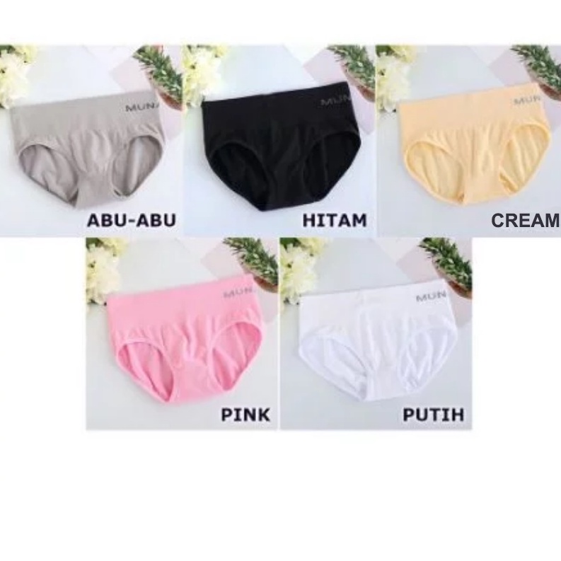 CELANA DALAM &amp; KORSET WANITA MUNAFIE - Korset Pelangsing Tubuh Cewek Low Waist, BOXER, RUMBAI BUNGA