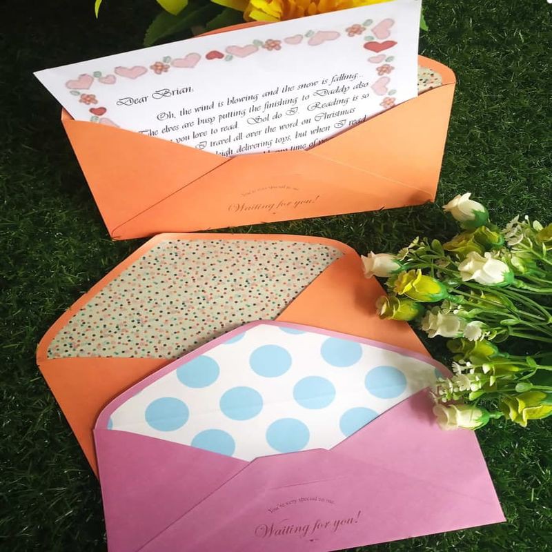 

Amplop Surat / Kartu Ucapan / Wedding - ORANGE PINK POLKA SERIES