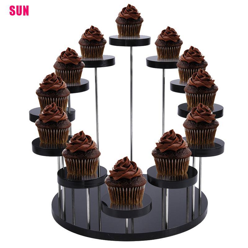 Stand Display Cupcake Bahan Akrilik Untuk Dekorasi Pesta