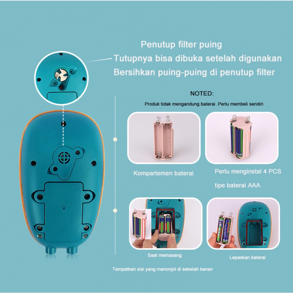 LAKOEOFFICIALMALL Bebek Mainan Mandi Anak Bayi Bath Toys With Shower Head-8