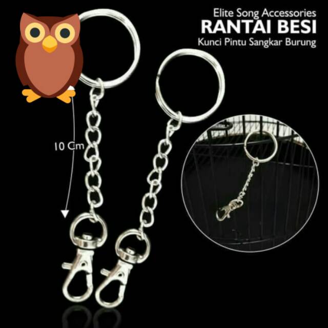 RANTAI BESI PENGAMAN PINTU SANGKAR BURUNG