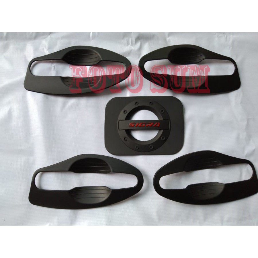 Sigra outer dan cover tangki mobil sigra tulisan merah
