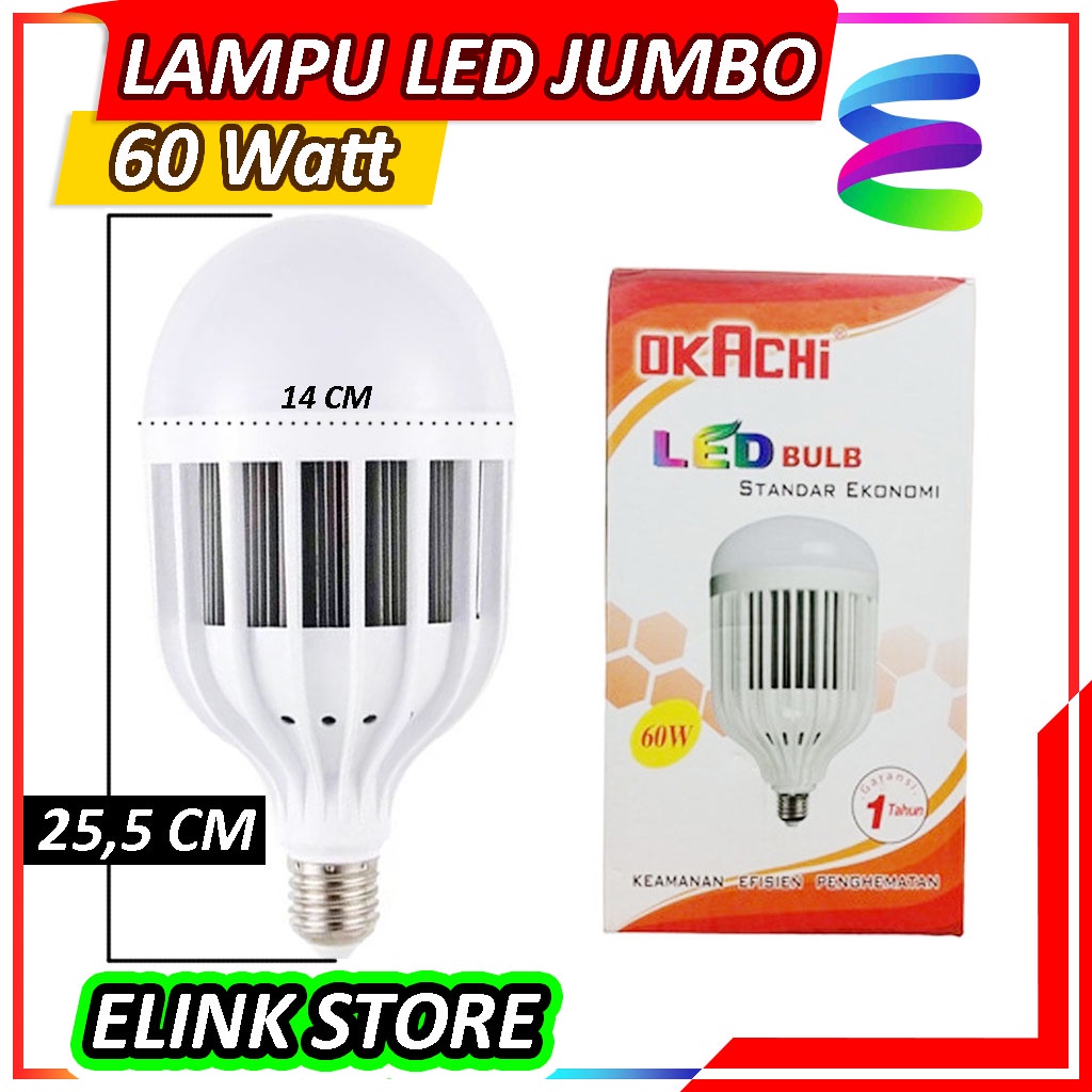 Lampu Bohlam Jumbo - Bohlam LED 50Watt - 60Watt - Lampu Led Bohlam 50W-60W