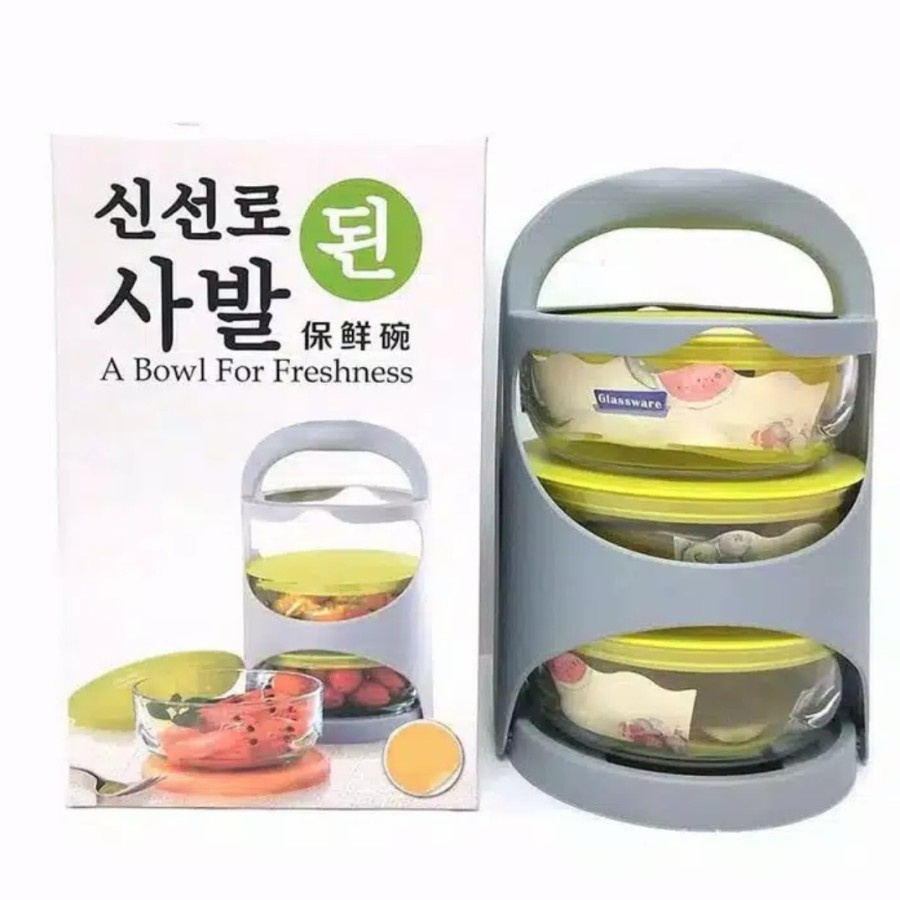 3 stacked bowl korea anti tumpah buy 1 get 1