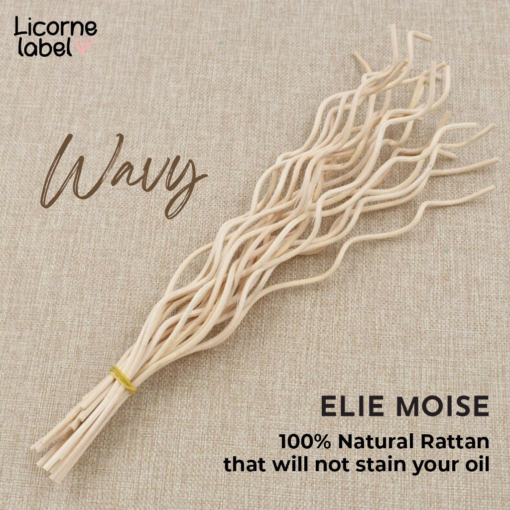Elie Moise Curly Rattan Reed Diffuser Stick Eco Friendly & 100% Rotan Natural Alami-1