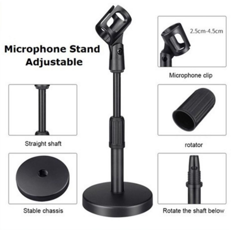 stand mic holder meja holder mikrofon penyangga mic