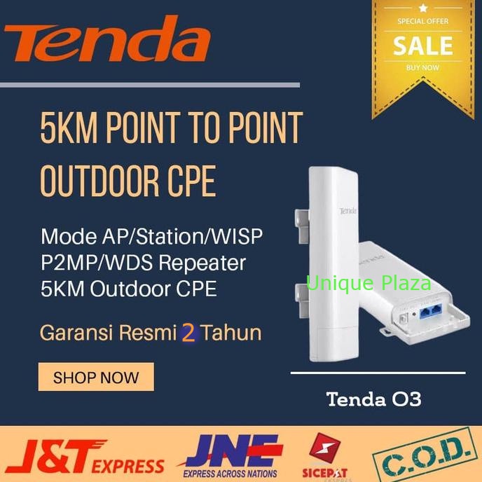 Tenda O3 Versi 3 Outdoor CPE 03 (O3) 5km Point to Point CPE + BUBBLE