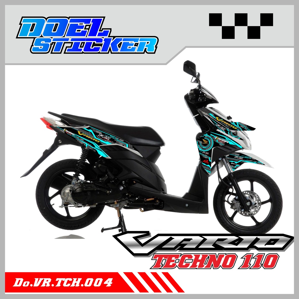 STRIPING VARIO CBS DAN TECHNO 110 STIKER LIST VARIASI STICKER VARIO TECHNO 110 004 FOX RACING