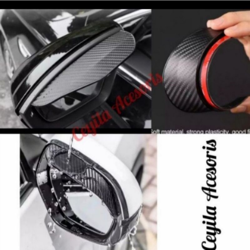 Talang Air pelindung kaca spion Motif Carbon Mobil Granmax lukio