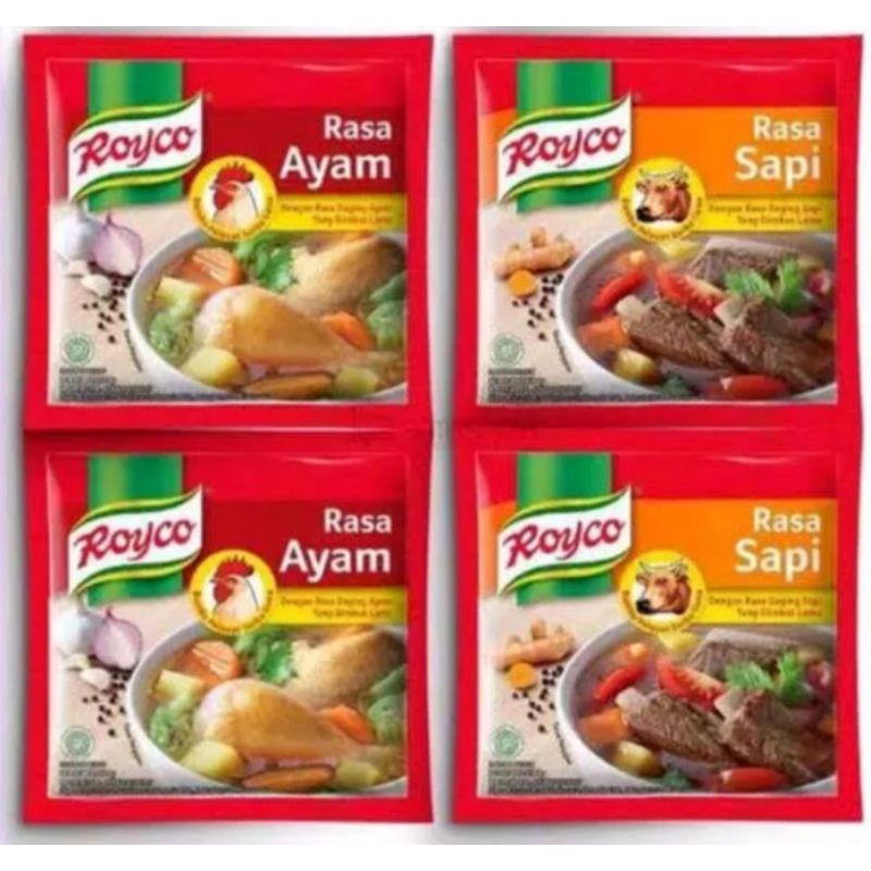 

Royco penyedap kaldu ayam sapi renceng 12 saset