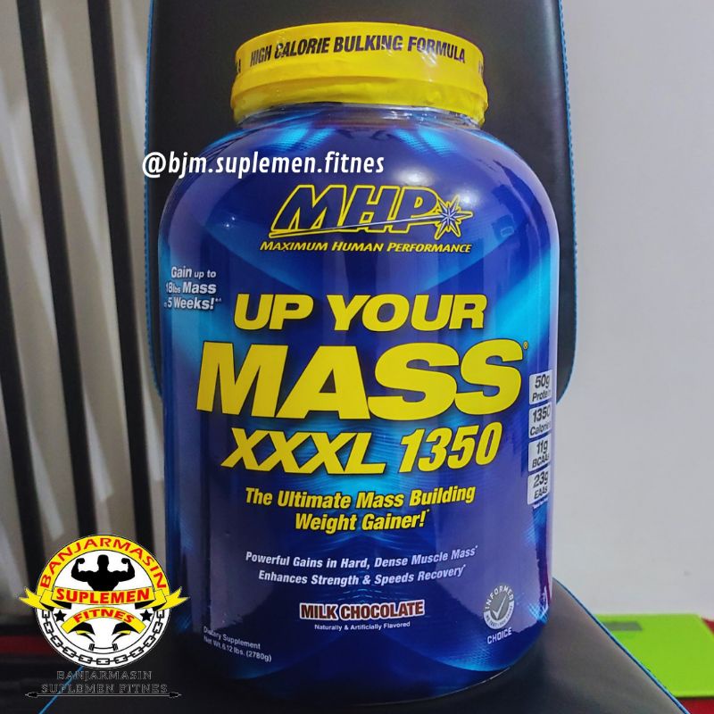 MHP UP YOUR MASS 6 LBS WEIGHT GAINER UP YOUR MASS XXXL 1350 KALOR SUSUI PENAMBAH BERAR BADAN