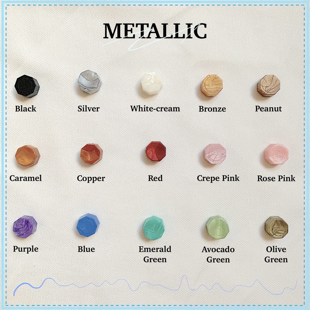 

METALLIC Wax Sealing Beads Octagon- butiran untuk stempel