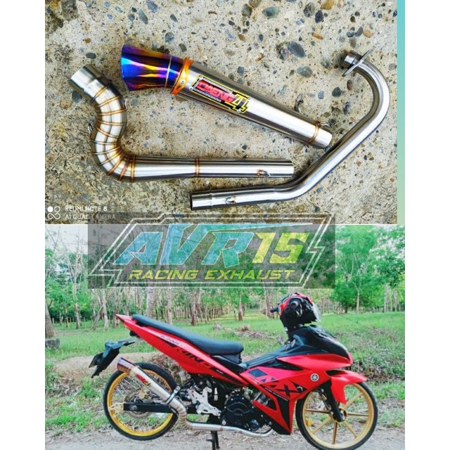 Knalpot Daeng Sai 4 Corong Diamond Kobra MX king MX old/new Vixion R15V2 satria Fi Sonic Supra GTR F